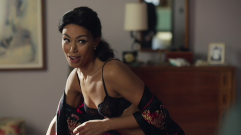 Hottest Ilfenesh Hadera Scene in Godfather of Harlem. Underwear, black bra, cleavage. 951326