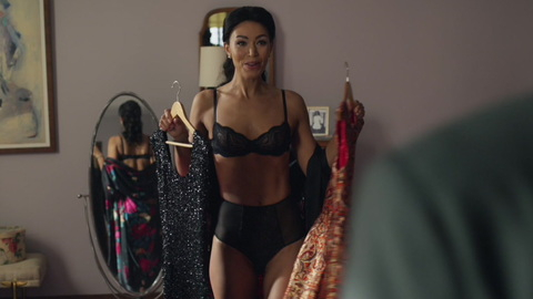 Sexiest Scenes of Mayme Johnson from Godfather of Harlem. Underwear, bedroom, black bra. 951329
