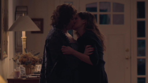 Mrs. Fletcher's Sexiest Scenes with Katie Kershaw. Lesbian, SFW, kissing. 889554