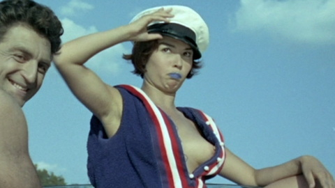 Dany Carrel Naked as Marylou (archive footage). Breasts, boat, nude. 889011