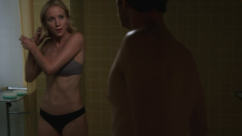 Sexiest Jessy Schram Scene in Chicago Med. Underwear, black panties, grey bra. 982171