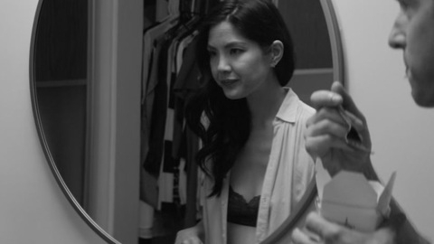 I Will Make You Mine's Sexiest Scenes with Lynn Chen. Underwear, bathroom, black and white. 910098