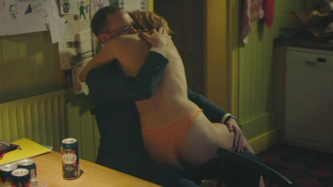 Hottest Billie Piper Scene in Rare Beasts. Underwear, Body Double, cheeks hanging out, kitchen. 952610