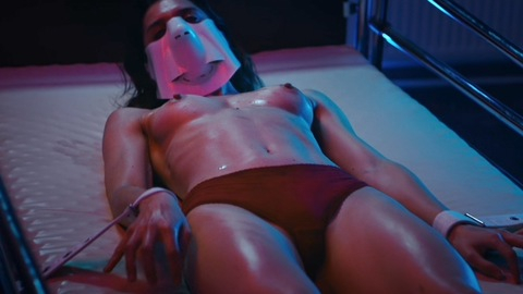 Camille Vanlerberghe Nude as Zombie stappen on table. Breasts, Underwear, brunette, hospital. 918134