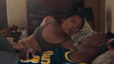 Dave's Sexiest Scenes with Christine Ko. Sexy, Underwear, Asian, green bra. 904344