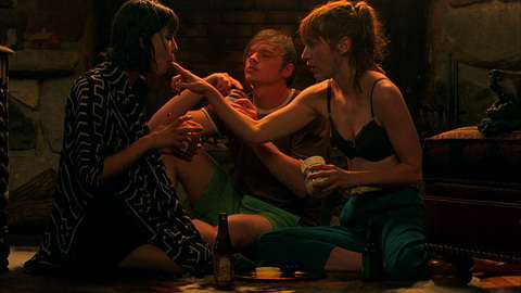 Hottest Edie Scenes. Lesbian, Underwear, black bra, fireplace. 905697