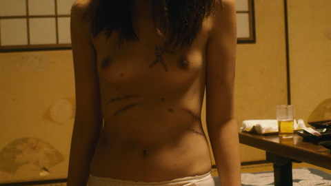 Eri Kamataki Naked as Mitsuko Ozawa. Breasts, Underwear, burn marks, cigarette burns. 907029