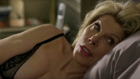 Hottest Diane Lockhart Scenes. Sexy, Underwear, cleavage, in bed. 907659