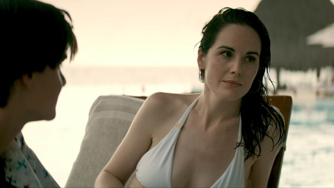 Defending Jacob's Sexiest Scenes with Michelle Dockery. Bikini, beach, cleavage. 910230