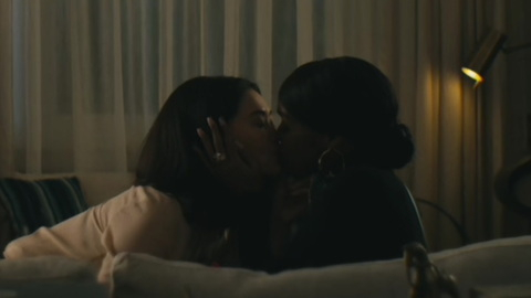Homecoming's Sexiest Scenes with Janelle Monáe. Lesbian, couch, interracial. 909612