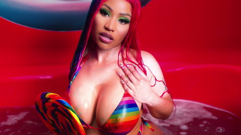 Hottest Herself Scenes. Bikini, big cleavage, lollipop. 912027