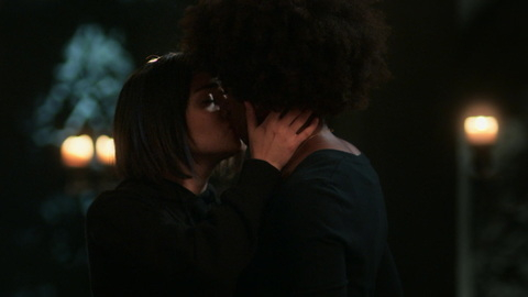 The Order's Sexiest Scenes with Devery Jacobs. Lesbian, interracial, lesbian kiss. 912546