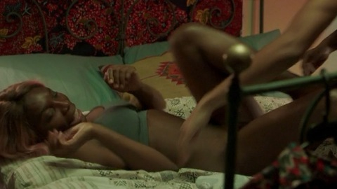 Michaela Coel Naked as Arabella Essiuedu. Bush, Underwear, bedroom, gray bra. 913707