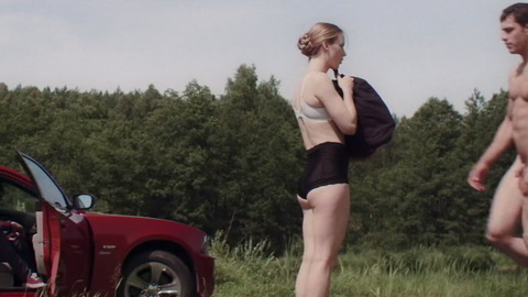 You Can't Escape Lithuania's Sexiest Scenes with Irina Lavrinovič. Underwear, black panties, cheeks hanging out. 913038