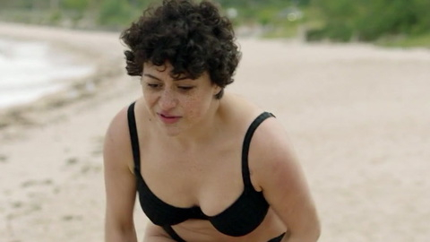 Search Party's Sexiest Scenes with Alia Shawkat. Underwear, beach, black bra. 913200