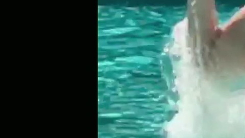 Amy Schumer Naked as Self. Breasts, jumping out of water, swimming pool. 914265