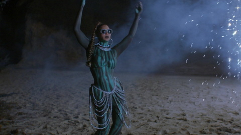 Sexiest Scenes of Herself from Black Is King. Sexy, Underwear, beach, black and green stripes. 916673