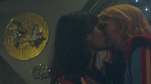 Sexiest Scenes of Crazy Jane from Doom Patrol. Lesbian, blonde and brunette, costume. 994097