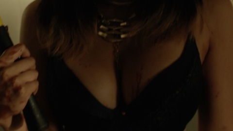Sexiest Scenes of Gata from The Tax Collector. Underwear, SFW, black bra. 917459