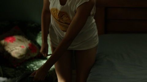 Hottest Brittany O'Grady Scene in Little Voice. Sexy, SFW, tank top. 917528
