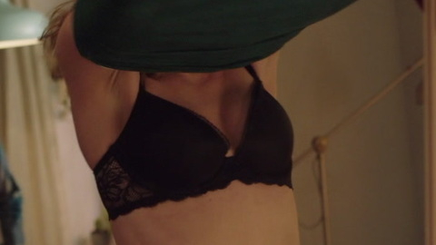 Sexiest Scenes of Elin from Odd Man Rush. Underwear, SFW, black bra. 920861