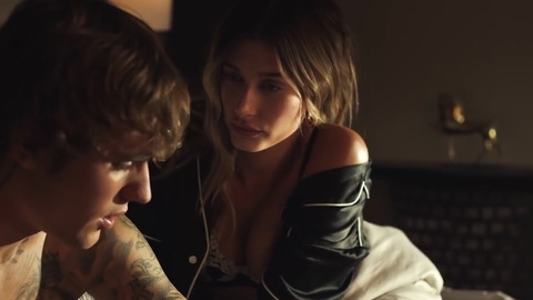 Hottest Hailey Bieber Scene in POPSTAR. Underwear, black bra, cleavage. 920924