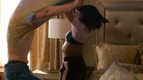 Sexiest Scenes of Becky from Utopia. Underwear, SFW, bedroom. 923243