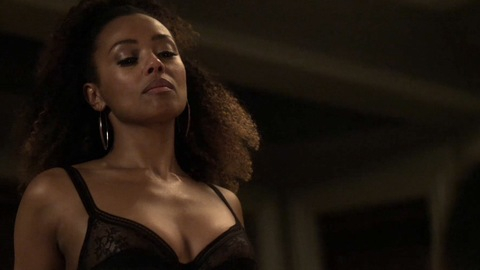 Hottest Melanie Liburd Scene in Power Book II: Ghost. Underwear, SFW, black bra. 923324