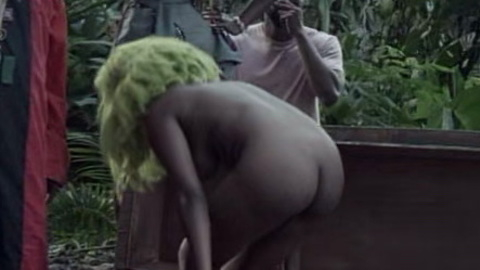 Oloture from Òlòtūré Naked. Butt, getting into box, green hair. 923957