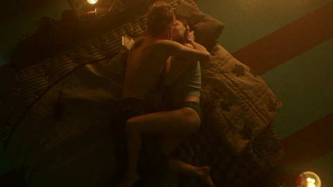 Hottest Christine Evangelista Scene in Fear the Walking Dead. Sexy, Underwear, candlelight, in bed. 926714