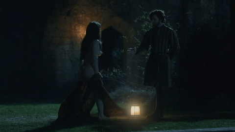 Anne Boleyn from The Spanish Princess Naked. Breasts, Butt, lanterns, long shot. 928457