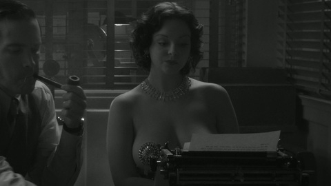 Sexiest Scenes of Scantily-Clad Secretary (uncredited) from Mank. Sexy, black and white, pasties. 929123