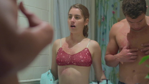 Hottest Olympia 'Oly' Chalmers-Davis Scenes. Underwear, bra, mirror. 991449