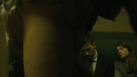 Hottest Agnieszka Grochowska Scene in American Dream. Underwear, cheeks hanging out, train car. 931616