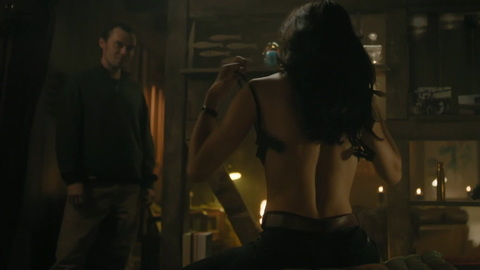 Hottest Sofia Essaïdi Scene in The Promise. Sexy, Underwear, black bra, man watching. 933092