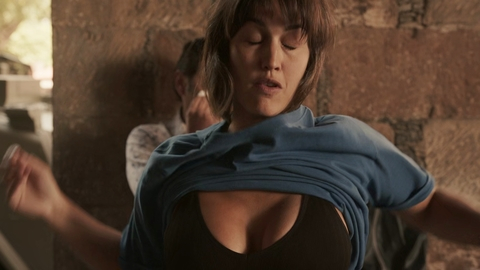 Sexiest Megan Montaner Scene in 30 Coins. Underwear, SFW, black bra. 994951