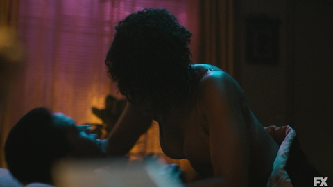 Sexiest Scenes of Tanosse from Snowfall. Underwear, bra, cleavage. 937631