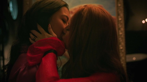 Hottest Adeline Rudolph Scene in Riverdale. Lesbian, brunette, kissing. 953948