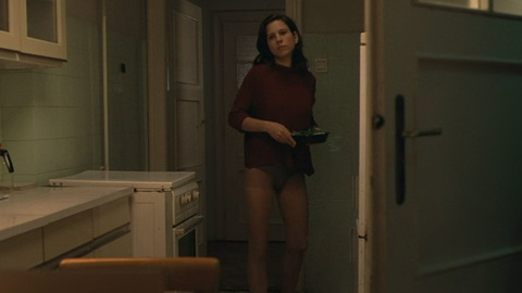 Sexiest Scenes of Márta Vizy from Preparations to Be Together for an Unknown Period of Time. Sexy, Underwear, brunette, grey underwear. 939305