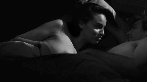 Betsy from The Salt of Tears Naked. Breasts, bedroom, black and white. 942065
