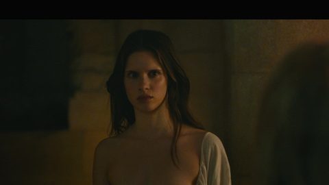 Nudes of Bartolomea from Benedetta. Breasts, breasts over dress, stone walls. 964968