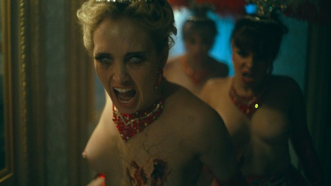 Zombie Showgirl from Army of the Dead Naked. Breasts, nude, pierced nipple. 943775