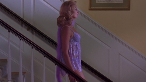 Sexiest Scenes of Sarah Sunderson from The Stepford Wives. Sexy, neglige, purple lingerie. 944579