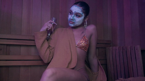Blindspotting's Sexiest Scenes with Jaylen Barron. Bikini, face mask, gold bikini. 987168