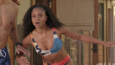 All American's Sexiest Scenes with Geffri Maya Hightower. Bikini, cabin, curly hair. 963780