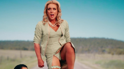 Hottest Jane Krakowski Scene in Schmigadoon!. Underwear, car, driving. 951218