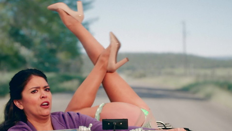 Sexiest Scenes of Countess Gabriele Von Blerkom from Schmigadoon!. Underwear, car, green panties. 951215