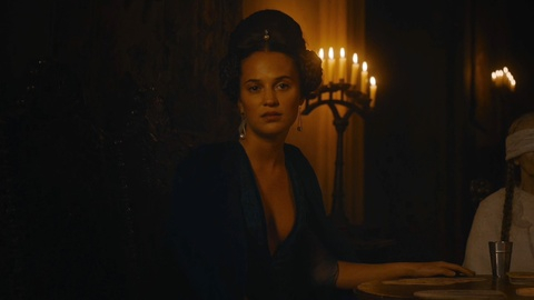Hottest Alicia Vikander Scene in The Green Knight. Sexy, SFW, candles. 952484