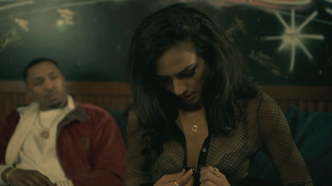 Sexiest Jessica Figueroa Scenes. Sexy, black bra, buttoning shirt up. 980458