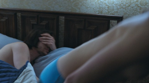Margaret Qualley Naked as Alex. Breasts, Underwear, bedroom, blue panties. 956865